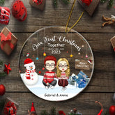 Couple - Notre premier Noël ensemble - Ornement acrylique personnalisé